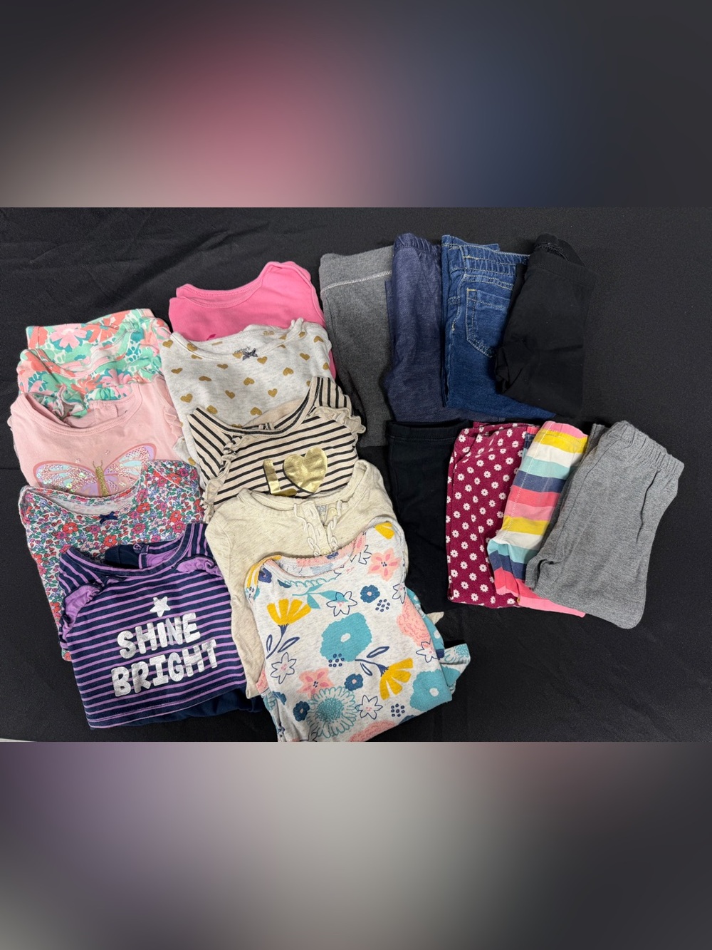 Baby Girl 18 Month Clothing Bundle Onesies Pants